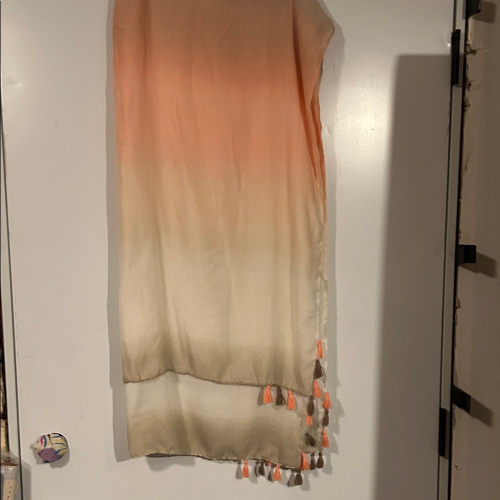 Chic Ombre Scarf with Tassels